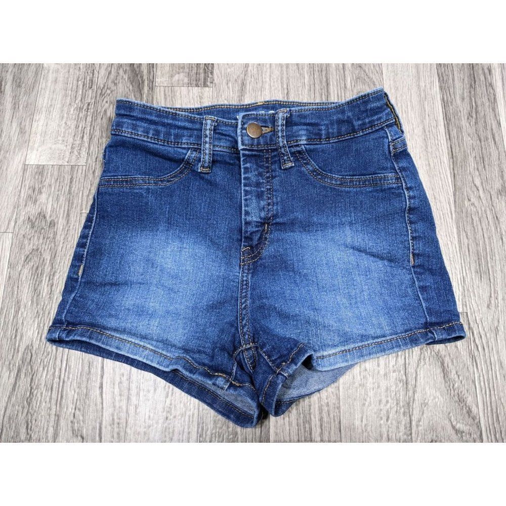 (3/$27)Wild Fable Size 00 / 24 R High Rise Stretchy Short Denim Blue Jean Shorts